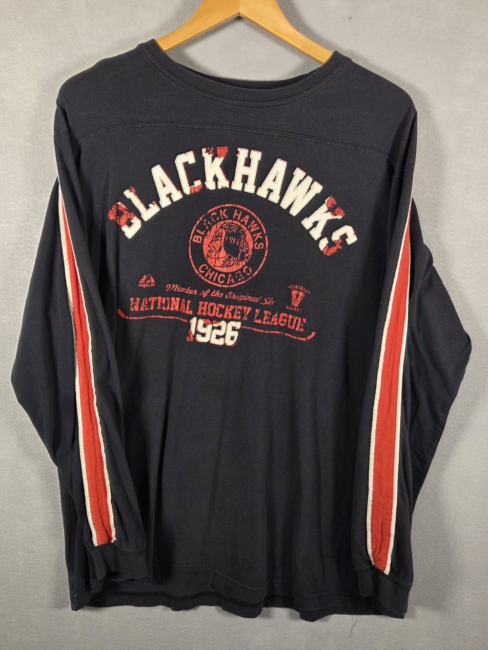 Vintage Chicago Blackhawks long-sleeve T-shirt (L504)
